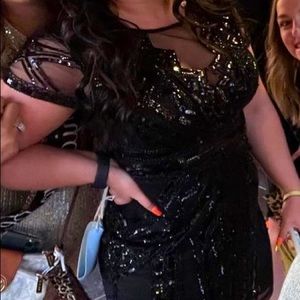Sequin little black dress